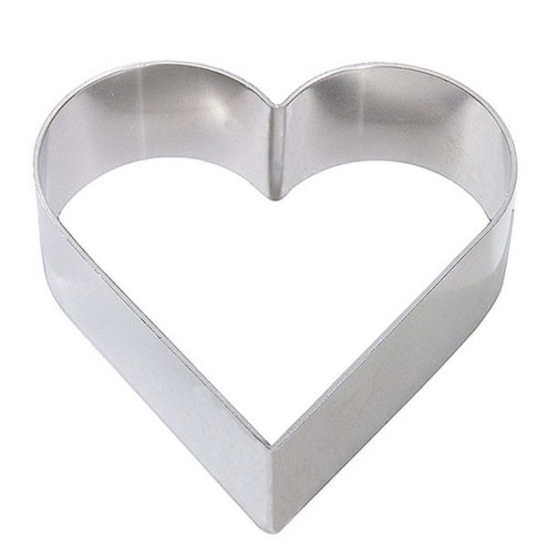 Κόπτης μπισκότων / φορμάκι inox σε σχήμα καρδιά 8 εκ.