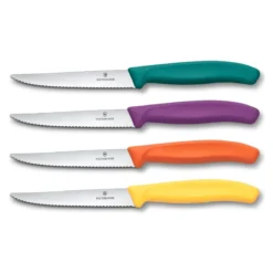 Alternative view of Μπλοκ μαύρο 4 steak μαχαιριών με χρωματιστές λαβές Swiss Classic VICTORINOX